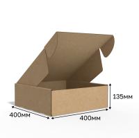 Короб самосборный с ушками 400*400*135 Бурый В